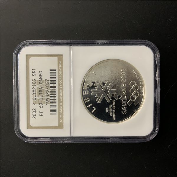 2002 P Olympic Proof $1 Dollar NGC PF69 UCAM Salt Lake Winter Games