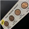 Image 1 : 1960 Lincoln Penny Set of 4, Large and Small Dates Uncirculated