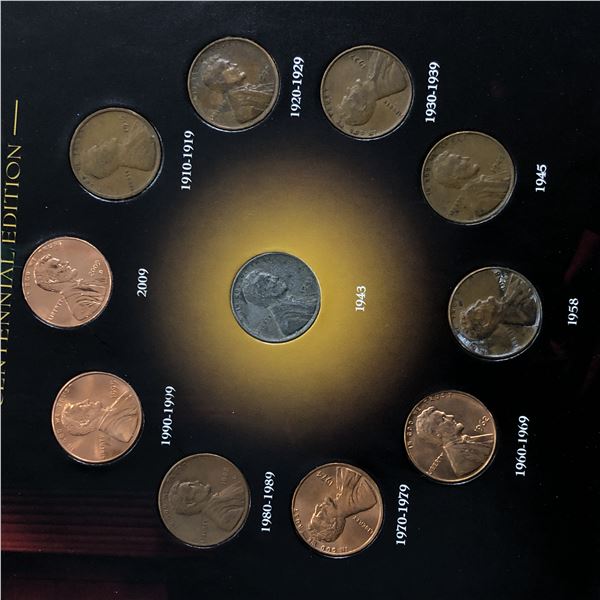History of the LINCOLN PENNY Set of 11