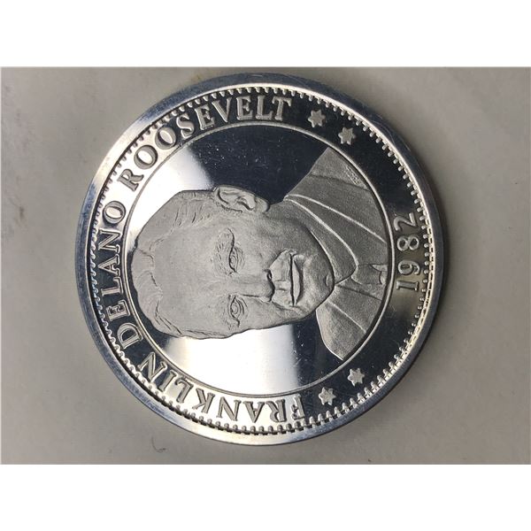 1982 First Edition Franklin Delano Roosevelt Commemorative Silver Coin
