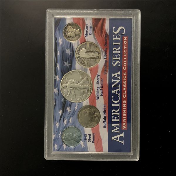 American Historic Society Five coin set.