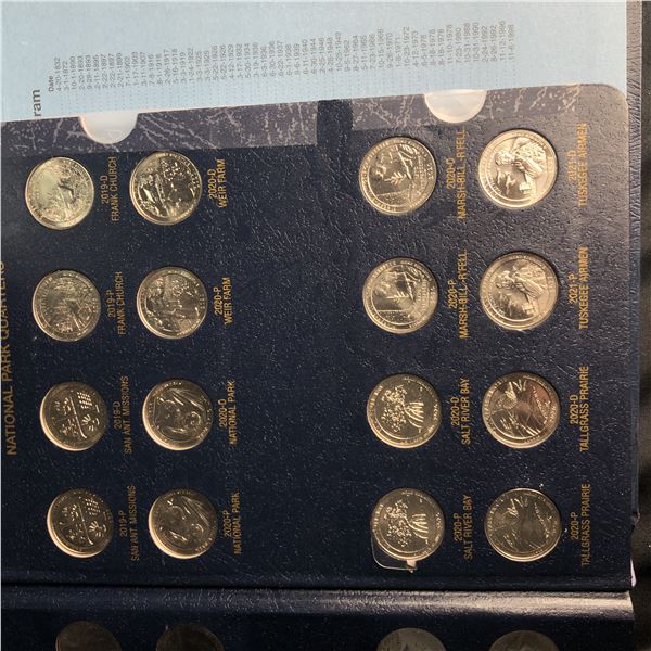 2010- 2021 National Park Quarters, Philadelphia and Denver Mints Collection