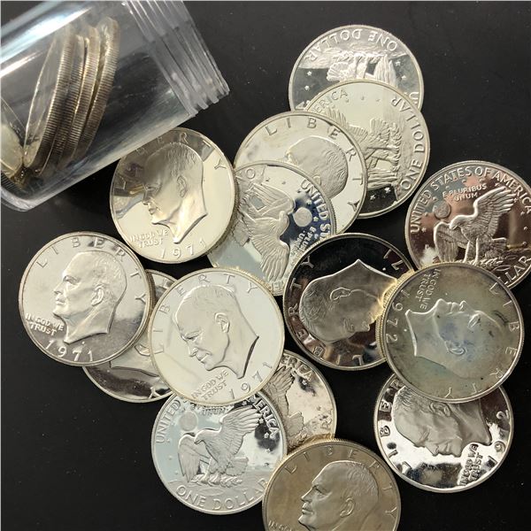 Roll of Twenty (20ct) S-Proof Silver Eisenhower Dollars