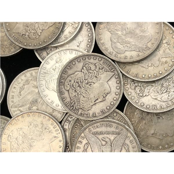 Roll (20ct) Pre-1921 XF Morgan Silver Dollars