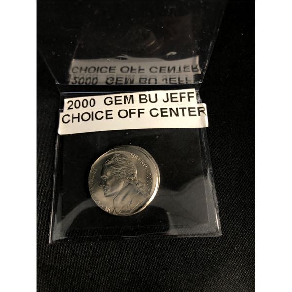 2000 P Off Center Error Jefferson Nickel Choice BU