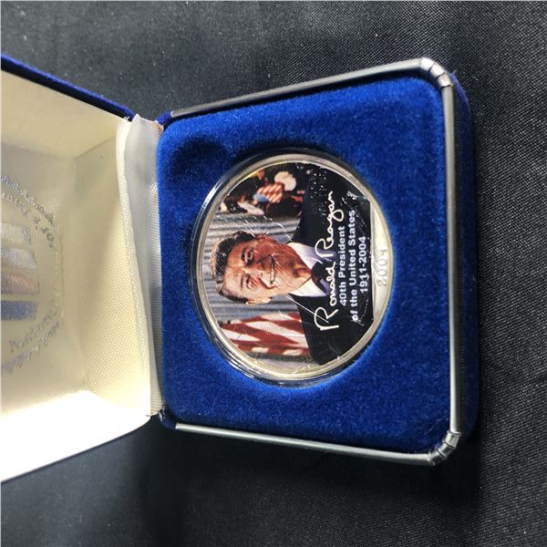 2004 Ronald Reagan Colorized American Silver Eagle