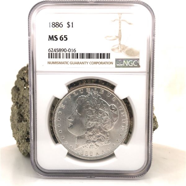 1886 Morgan Silver Dollar NGC MS65