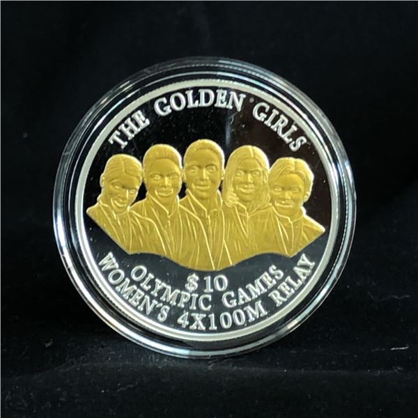 2000 BAHAMAS $10 GOLDEN GIRLS OLYMPIC