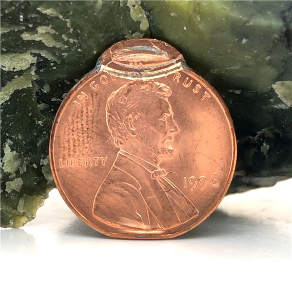 1996 US Lincoln Cent Error Double Struck/ Clipped Gem BU