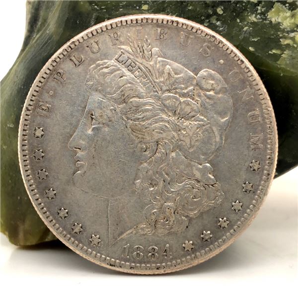1884 S US Morgan Silver Dollar Choice XF