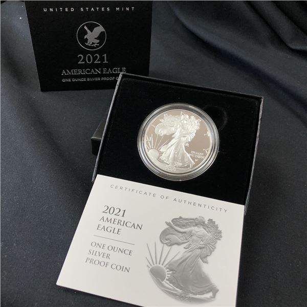 US 2021 T2 Proof American Silver Eagle OIB