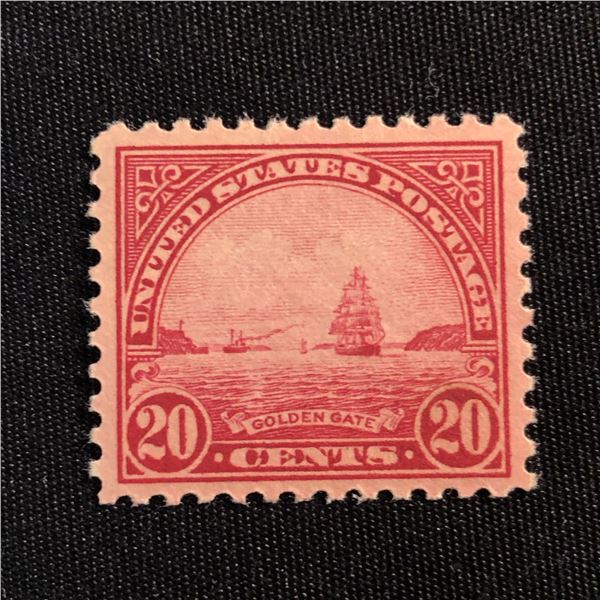 US SC# 567 1922 20C Carmine Rose Golden Gate XFS MNH