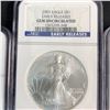 Image 3 : Three (3CT) 2007 American Silver Eagle Dollars NGC Gem Uncirculated ER