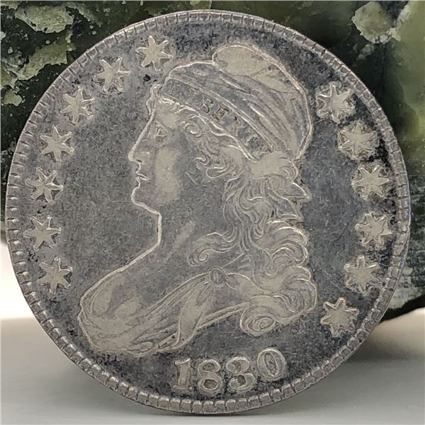 1830 US Capped Bust Silver Half Dollar Choice XF