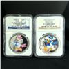 Image 1 : 2014 Nuie 2$ Disney Daisy & Donald Duck 1OZ NGC PF70