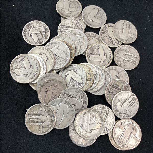 Roll of Forty Full Date Silver Standing Liberty Quarters
