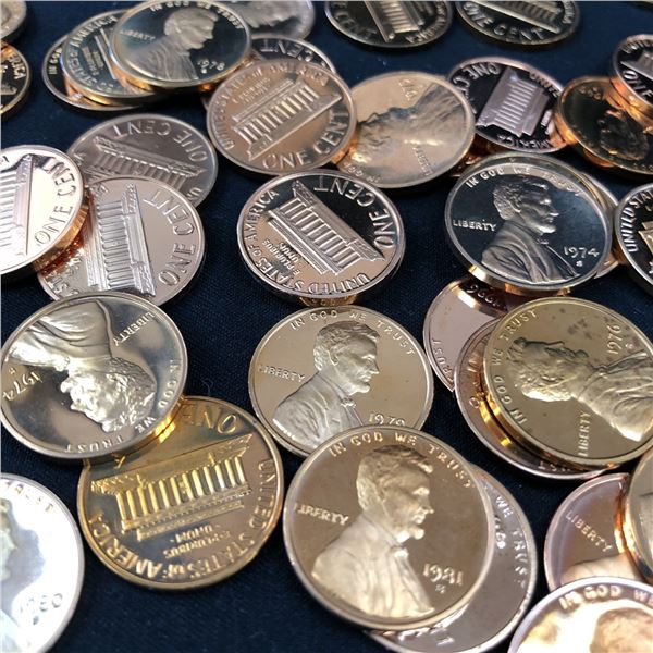 Roll of Mixed Date Proof Lincoln Cents