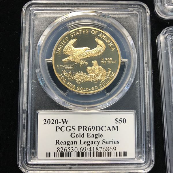 2020 W American Gold Eagle Proof 4-Coin Set PF69DCAM