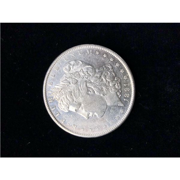 1891 S Morgan Silver Dollar Choice PL AU