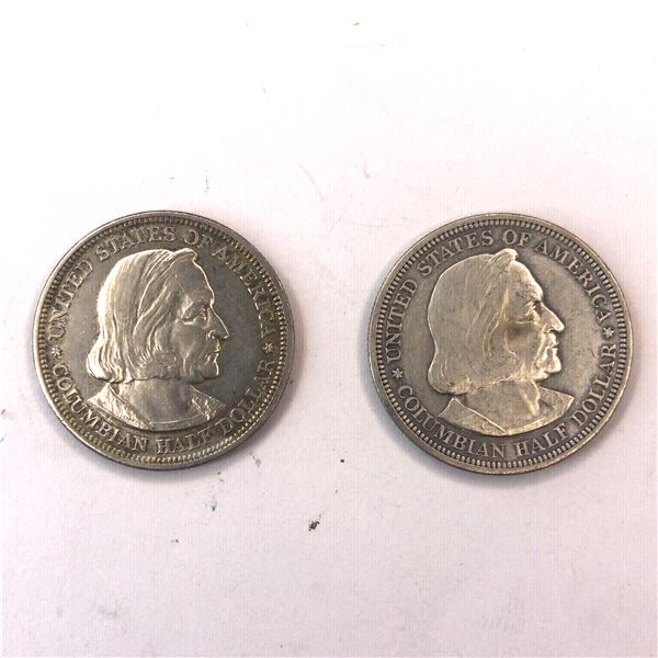 1892 & 1893 US Columbian Classic Commemorative Halves XF