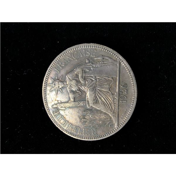 1926 A Silver France Indo China Trade Dollar VF