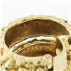 Image 7 : Vintage 18K Yellow Gold Nugget Textured Finish Hoop Huggie Clip On Earrings