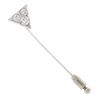Image 1 : Vintage Platinum 1 ctw Brilliant Pave Diamond Detailed Triangle Trillion Stick P