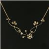 Image 5 : 16.5" Antique Victorian 14k Gold Seed Pearl Clover Wire Work Rope Chain Necklace