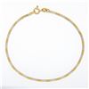 Image 2 : Unoaerre Italian 14k TT Gold 6.75 1.8mm Textured Flat Link Stackable Bracelet