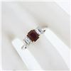 Image 3 : 18K Gold & Platinum 2.15 ctw GIA Burma VIVID RED Ruby & Emerald Cut Diamond Ring
