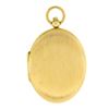 Image 1 : Vintage 14k Gold Brushed Textured Finish Extra Large XL Oval Locket Pendant