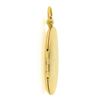 Image 6 : Vintage 14k Gold Brushed Textured Finish Extra Large XL Oval Locket Pendant