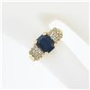 Image 3 : Levian 14K Gold 2.05 ctw Emerald Cut Sapphire & Fancy Light Champagne Diamond Ri