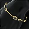 Image 4 : Ippolita 18K Gold 7.5 4.93 ctw Bezel Smoky Quartz Station Slip On Bangle Bracele
