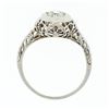 Image 8 : Antique Art Deco Petite 18k Gold European Diamond Filigree Floral Promise Ring