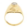Image 8 : Unisex 18k Gold 0.73 ctw Round Bezel Diamond Polished Solitaire Dome Bombe Ring