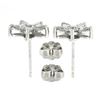 Image 4 : NEW Platinum 1.04 ctw Marquise Cut Prong Diamond Cluster Flower Stud Earrings