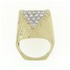 Image 8 : Vintage 14k Gold 1.20 ctw Pave Round Diamond Scalloped Sides Large Cocktail Ring