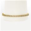 Image 1 : 14K Gold 1.75 ctw Round Fancy Champagne Diamond "S" Link Line Tennis Bracelet