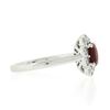 Image 6 : Platinum 1.35 ctw GIA BURMA NO HEAT Cushion VIVID RED Spinel Diamond Halo Ring