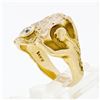Image 9 : Antique Art Nouveau 14K Gold Nude Nymph Woman Portrait Diamond Solitaire Ring