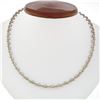 Image 1 : Fancy Solid 14k Yellow Gold Fine Woven Cable Collier Necklace White Gold Beads