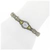 Image 9 : Antique Art Deco Esemco 14k TT Gold Milgrain Filigree Moonstone Belly Bracelet