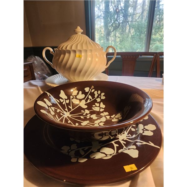 Decorative Serving Set (16"Dia.) & Soup Toureen