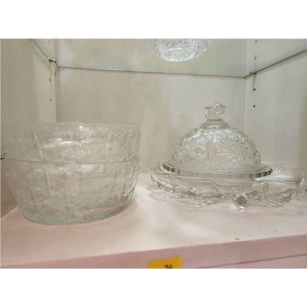 Pin Wheel Crystal Glass Ware