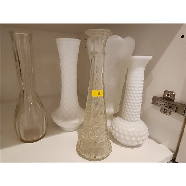 Milk Glass Flower Vase Collection