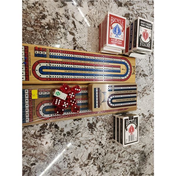 Crib Board & Playing Card Set