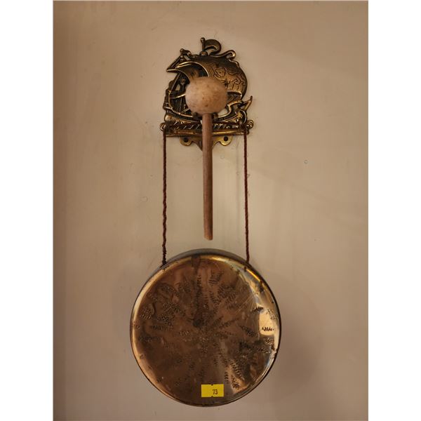 Brass Wall Gong (16" tall)