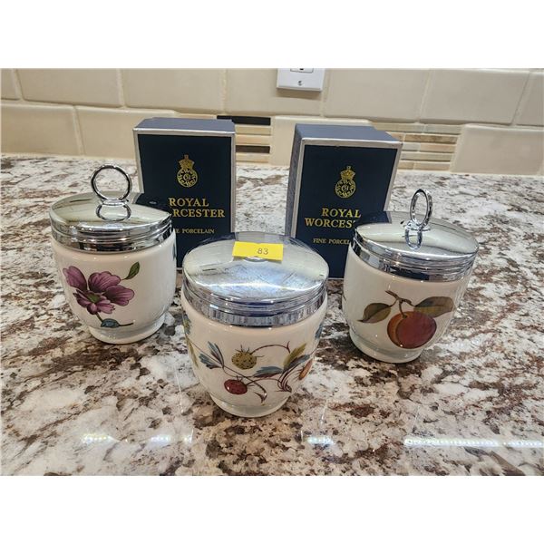 Royal Worcester Fine Porcelain Egg Coddlers