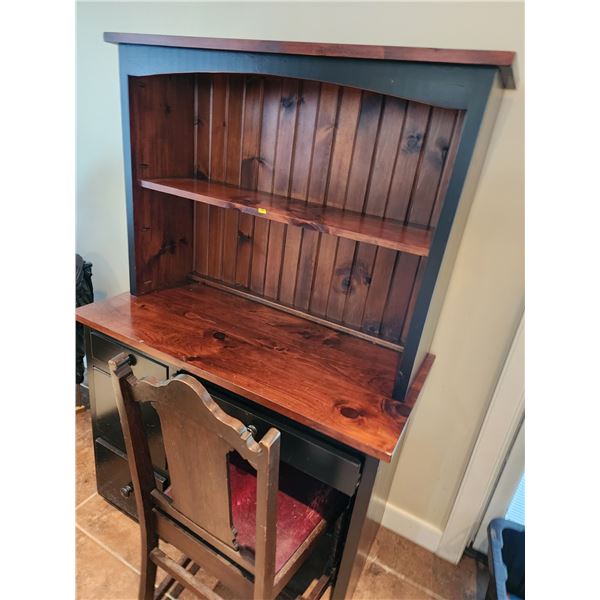 Vintage Desk with Chair (60" H x 40" L x 20" D)